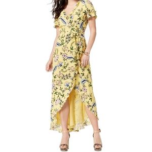 Guess Tulip Hem Wrap Maxi Dress Size Small NWT